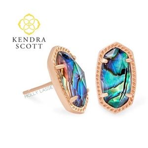 Ellie Stud Earrings Abalone Shell Kendra Scott